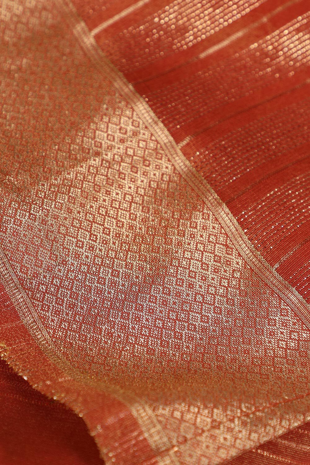 Orange Contemporary Viscose Tissue Woven Saree image number null