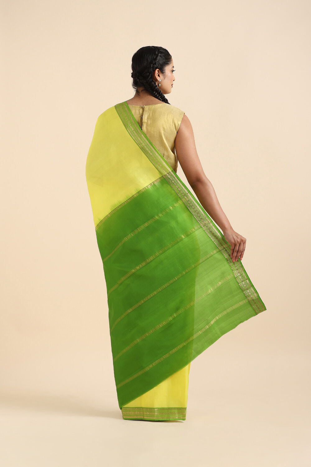 Light Yellow Pure Soft Silk Saree image number null