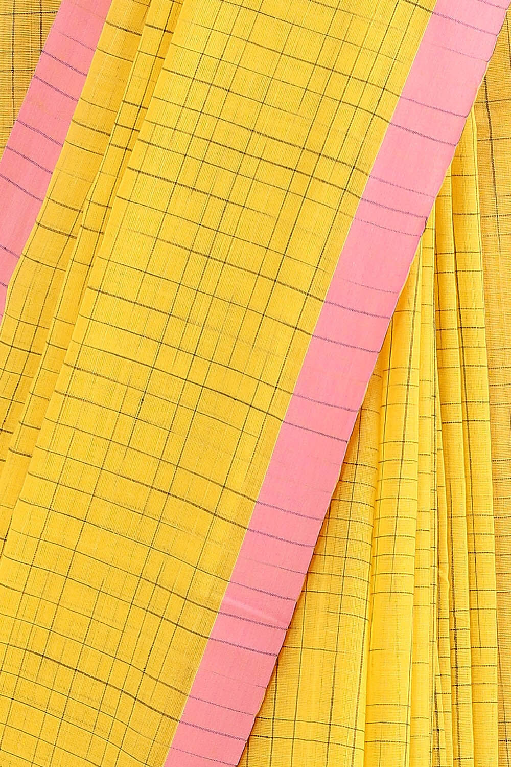 Yellow Pure Cotton Bengal Saree image number null