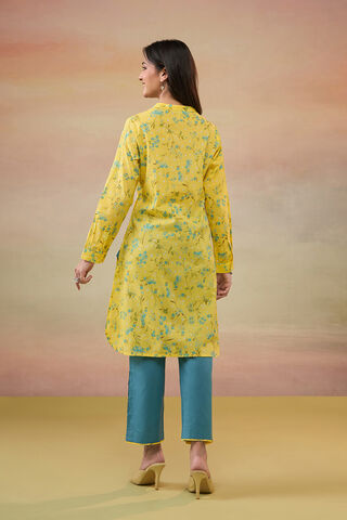 Yellow Pure Cotton Screen Printed  Kurta Set thumbnail image number null