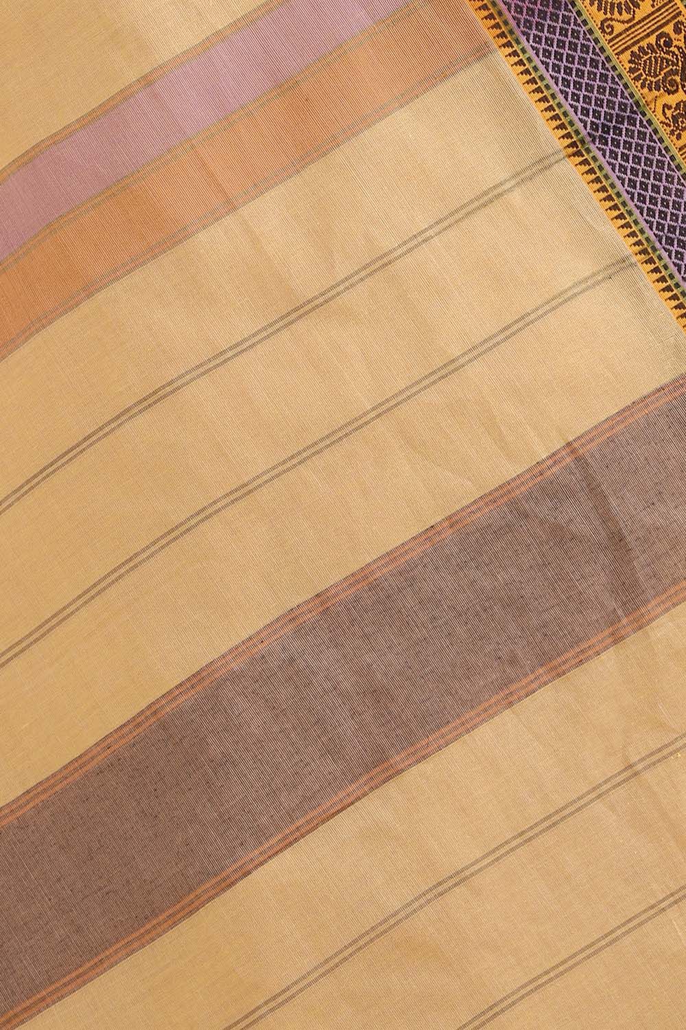 Light Yellow Pure Cotton South Saree image number null