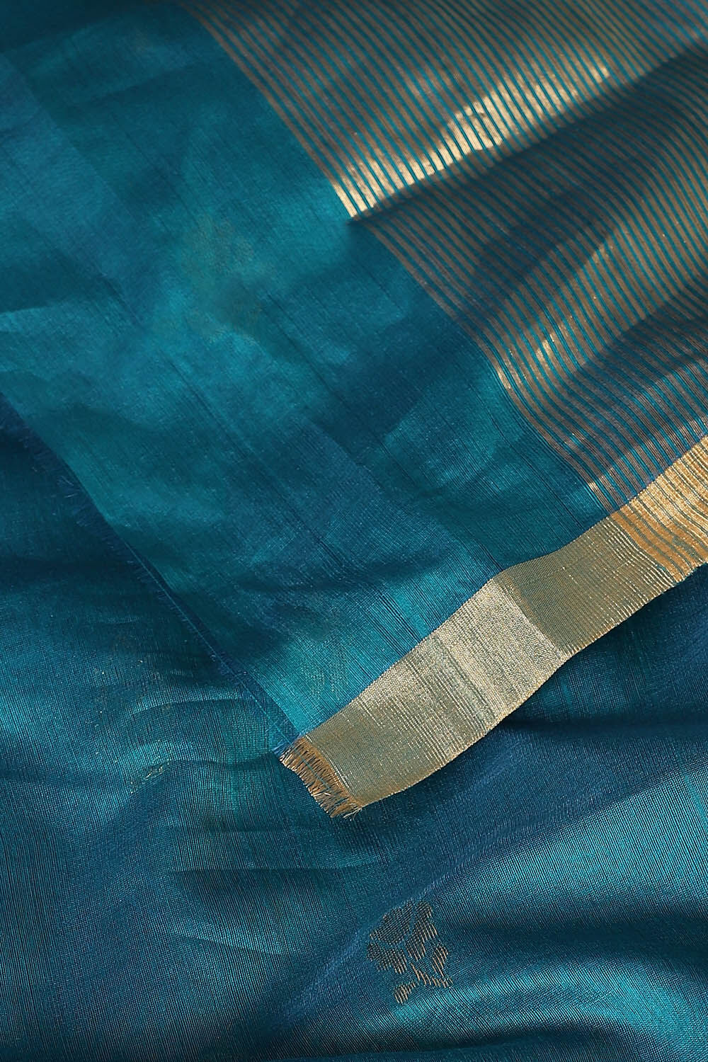Green Pure Silk Cotton Chanderi Saree image number null