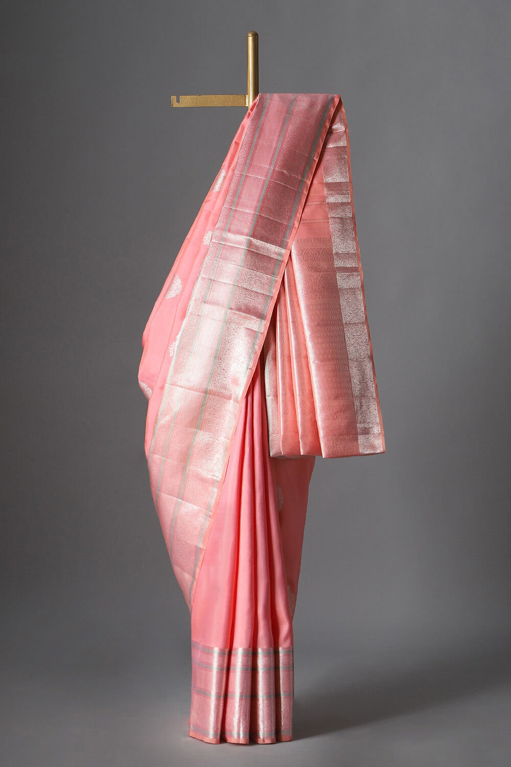 Light Pink Pure Silk Kanjivaram Saree image number null