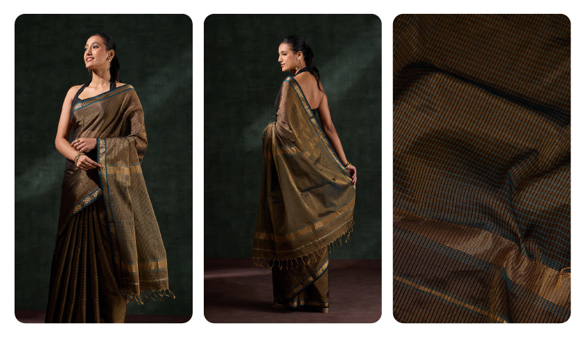 A Shimmering Maheshwari Piece 