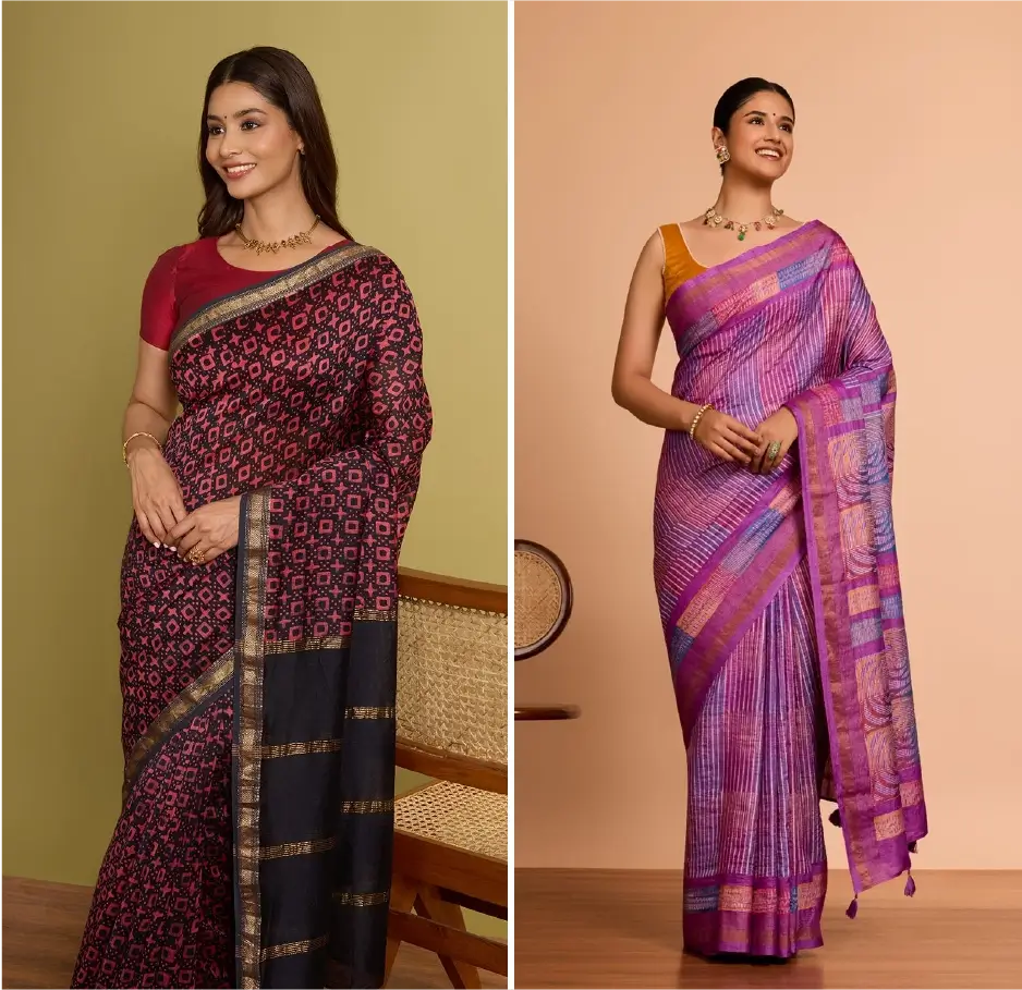 Fusion Printed Sarees