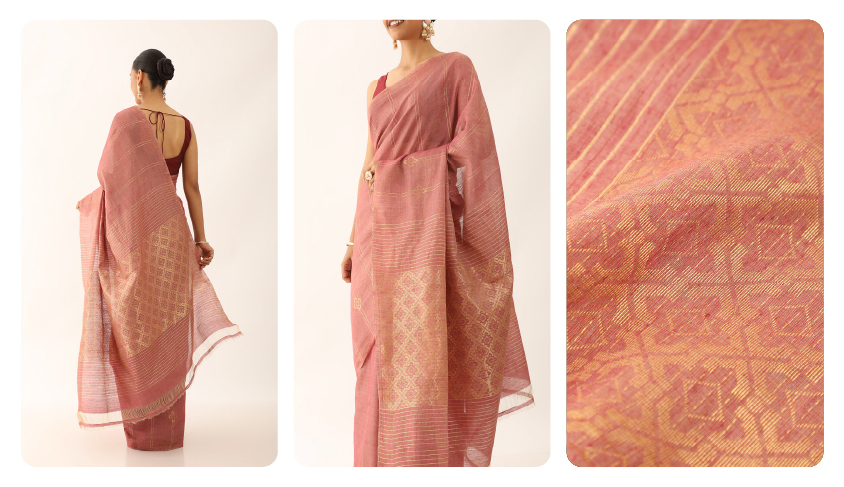 Graceful Woven Silk Tissue Saree