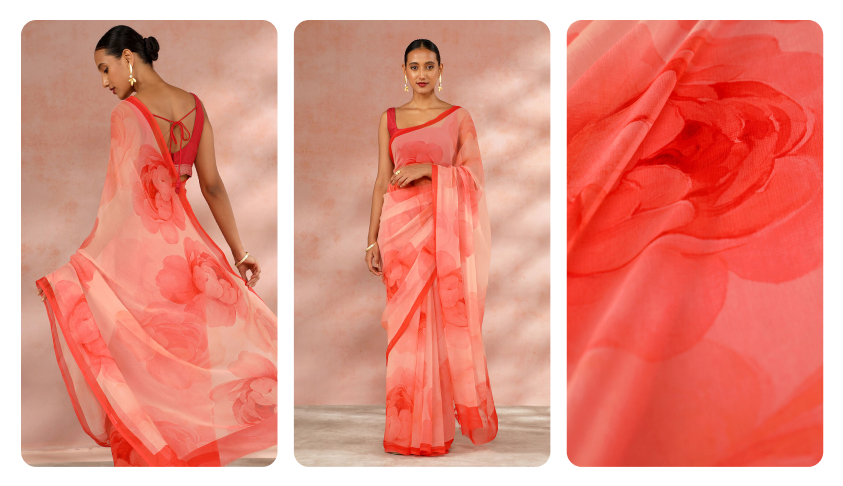 Crepe Saree with Digital Print 