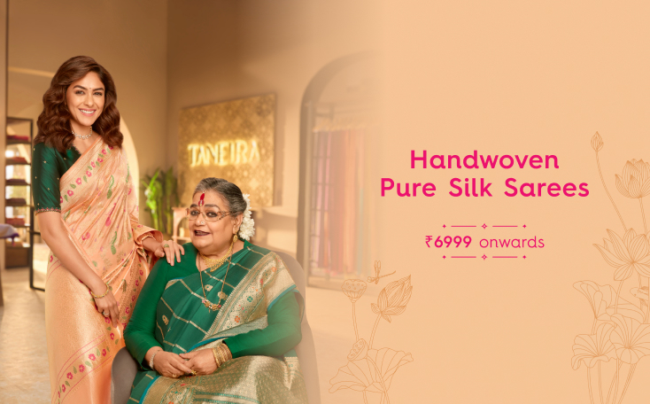 Handwoven Pure Silk sarees by Taneira