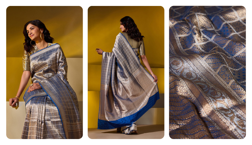  Regal Silk Tissue Brocade Banarasi Saree