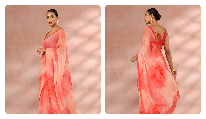 Discover the Timeless Beauty of Chiffon Sarees from Taneira