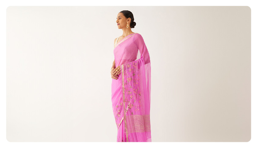 Discover the Timeless Beauty of Chiffon Sarees from Taneira
