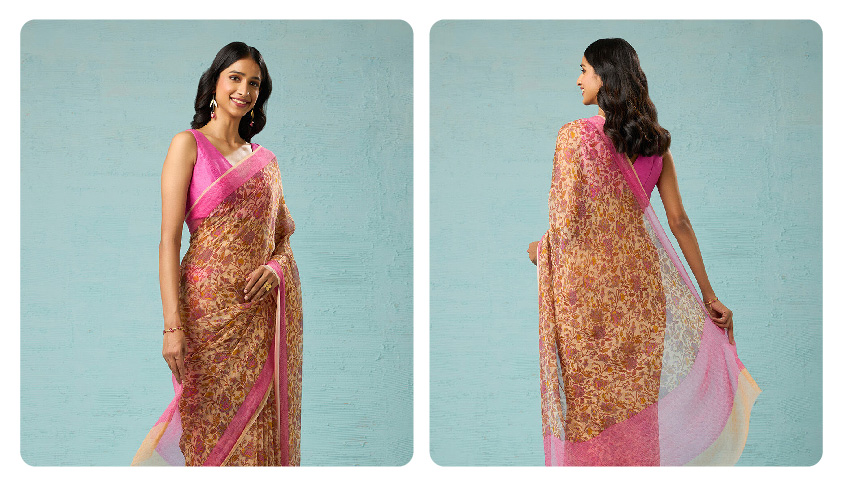 Discover the Timeless Beauty of Chiffon Sarees from Taneira