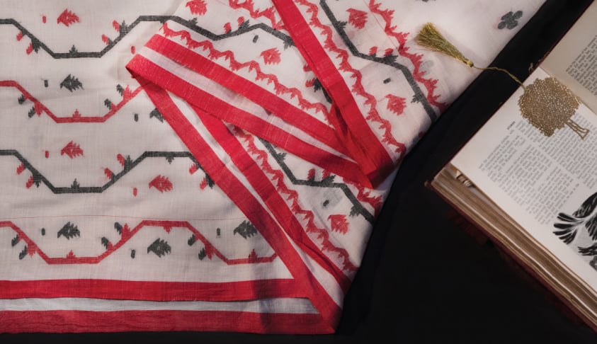 White Jamdani Sarees By Taneira