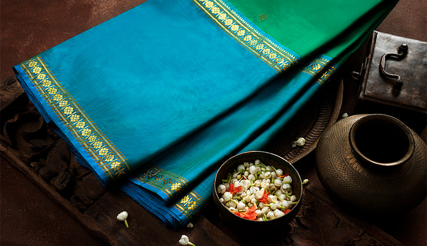 Blue & Green South Indian Sarees By Taneira