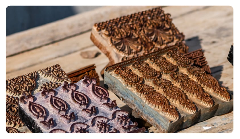 Ajrakh Sarees By Taneira