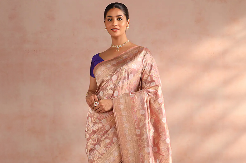 Contemporary Bridal Saree Look By Taneira