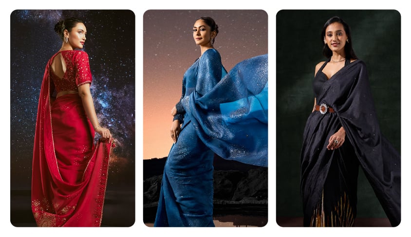 Diwali Saree Inspiration for Office Parties | Taneira s