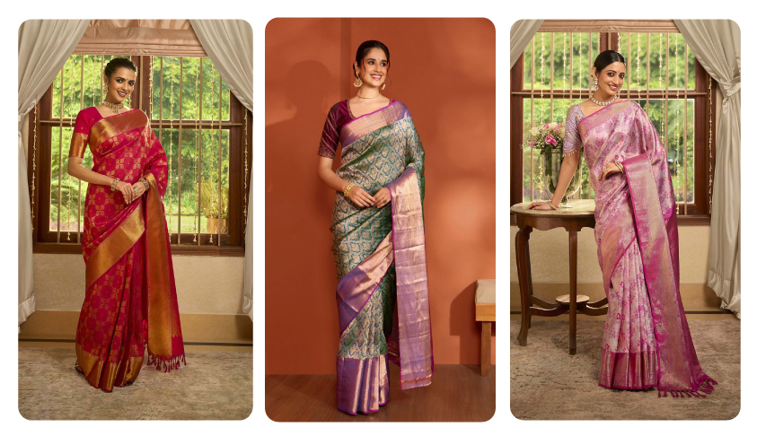 Organza & Tissue Sarees – Modern Reception Saree
