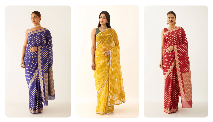 Embroidered Georgette – Trendy Reception Saree