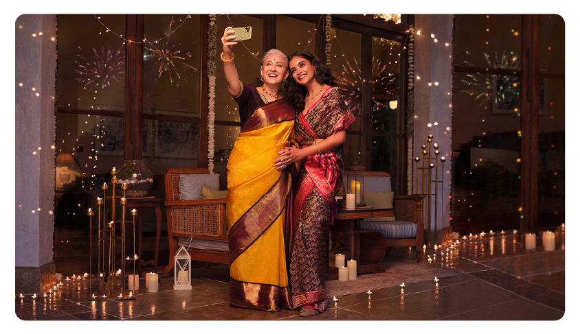 Celebrate the Season of Lights with Stunning Festive Sarees