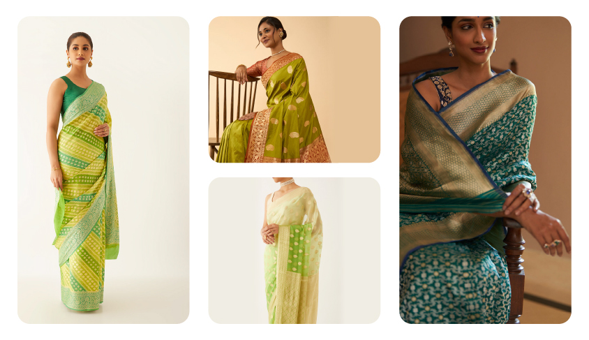 Green Saree Styling Guide By Taneira