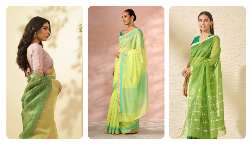 Green Saree Styling Guide By Taneira