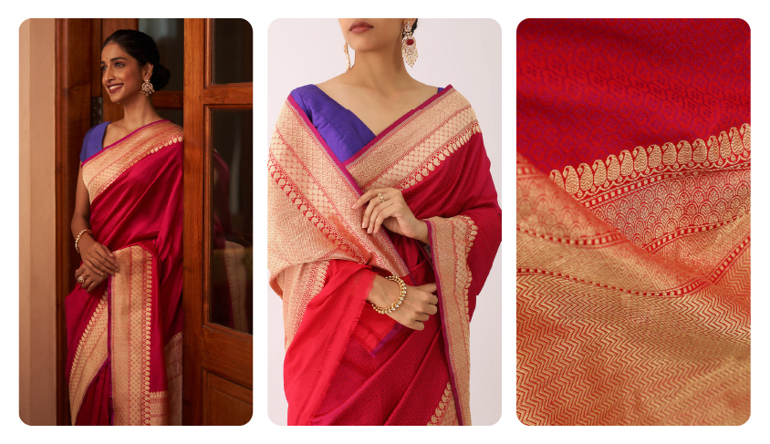 Top 5 Red Bridal Sarees for a Majestic and Timeless Wedding Look | Taneira