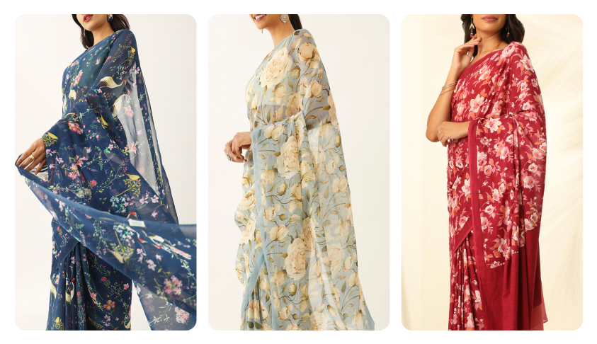 Floral Sarees