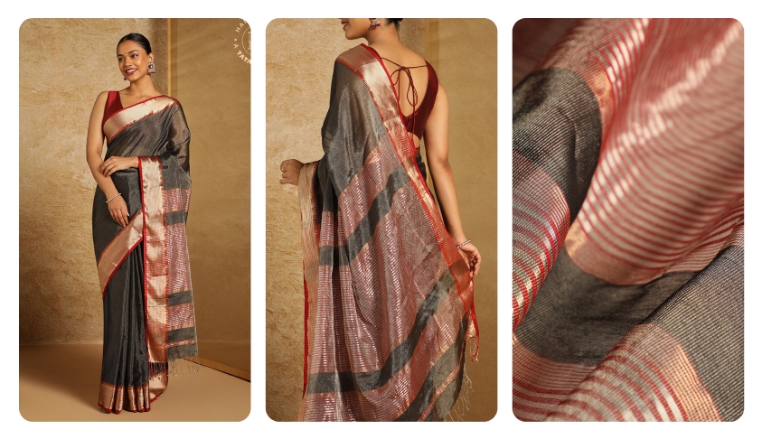 Power Dressing with a Black Saree