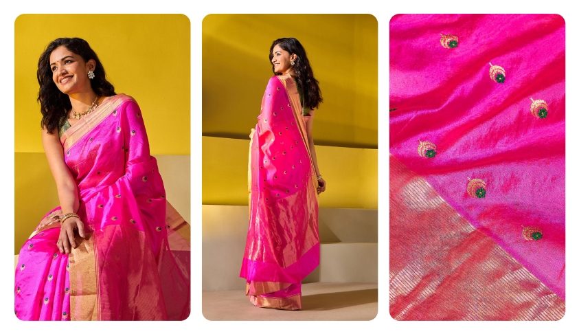 Woven Silk Chanderi Saree