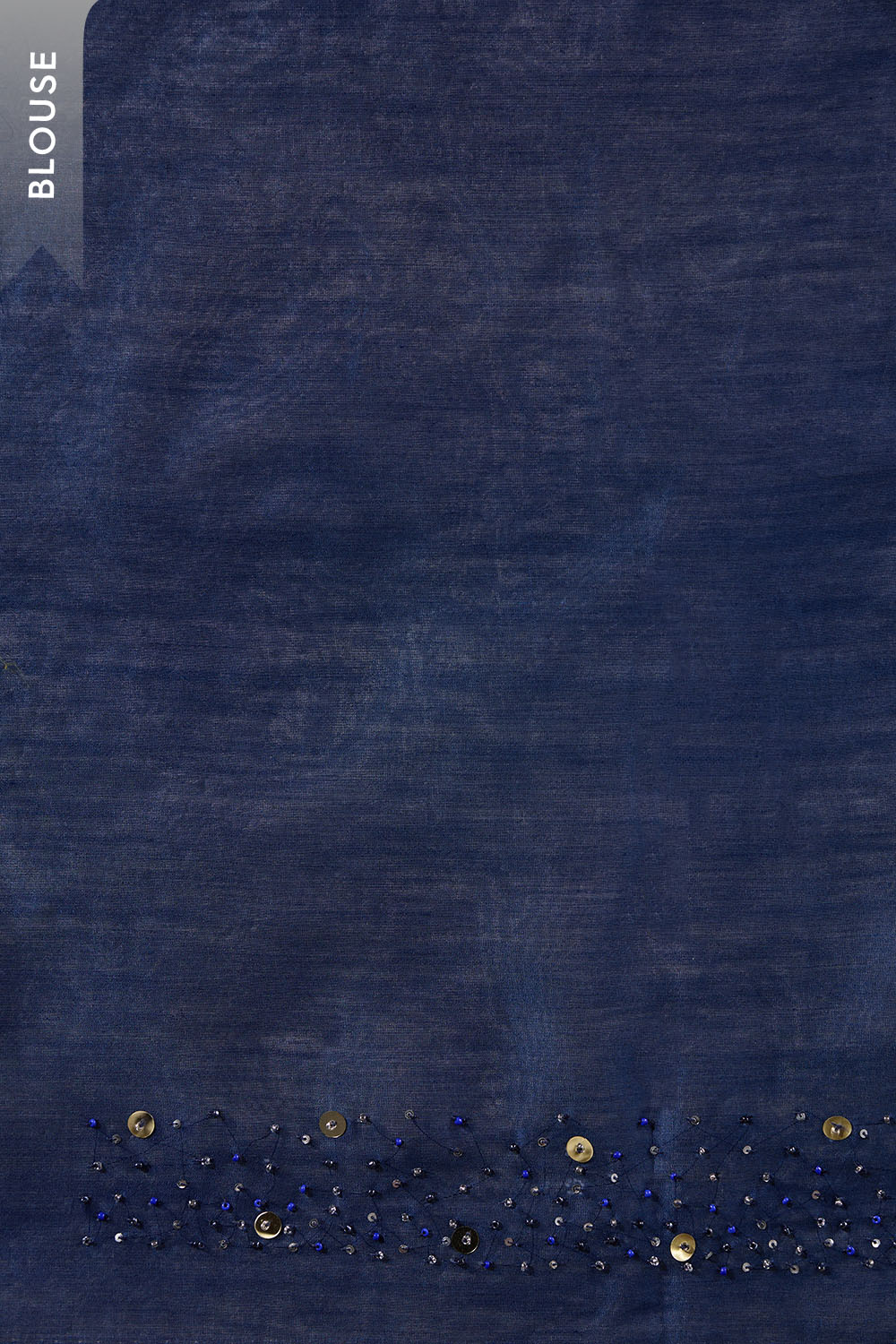Sea Blue Tissue Organza Silk Embroidered Designer Saree